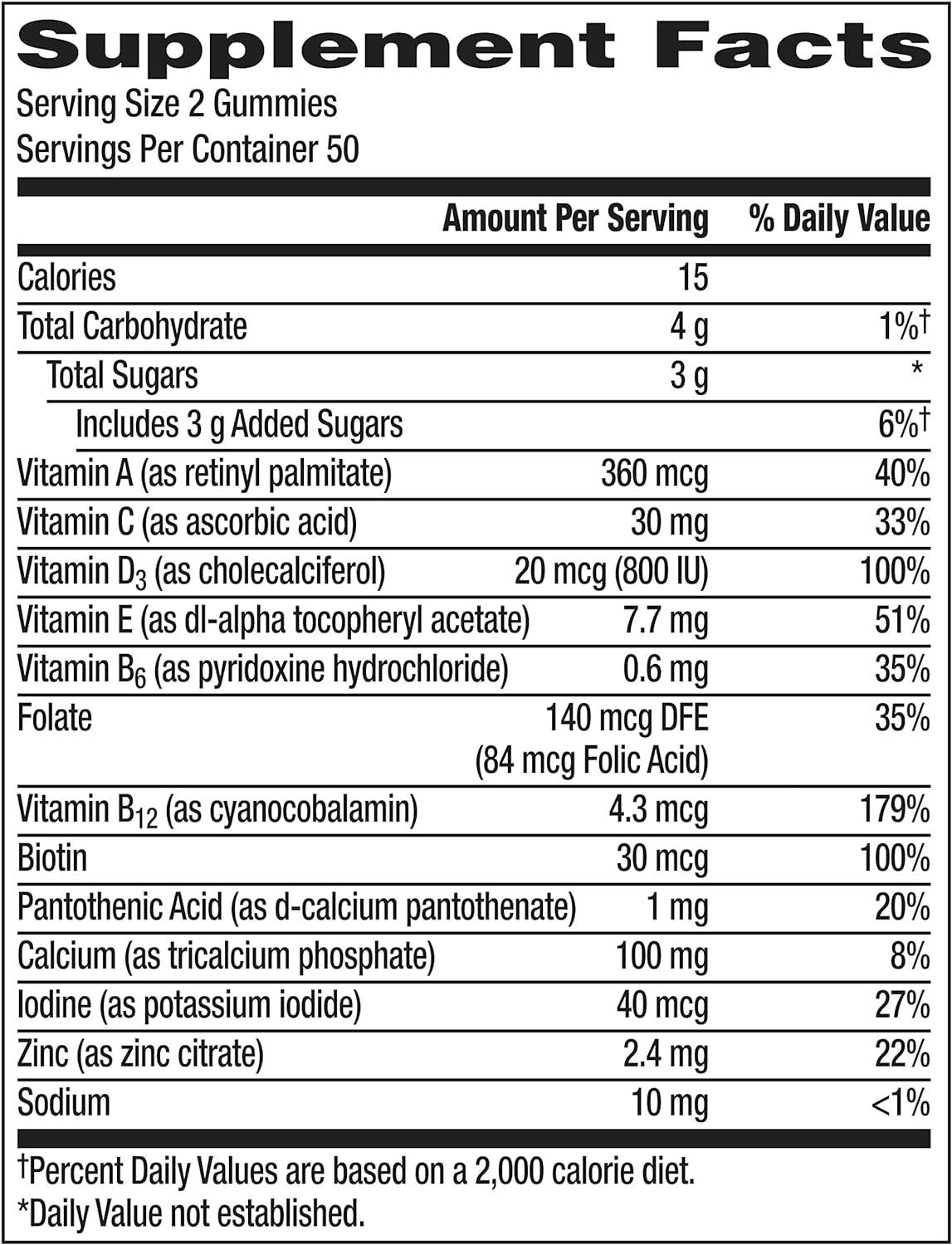 Centrum Women's Multivitamin Gummies, Tropical Fruit Flavors Made from Natural Flavors, 100 Count, 50 Day Supply