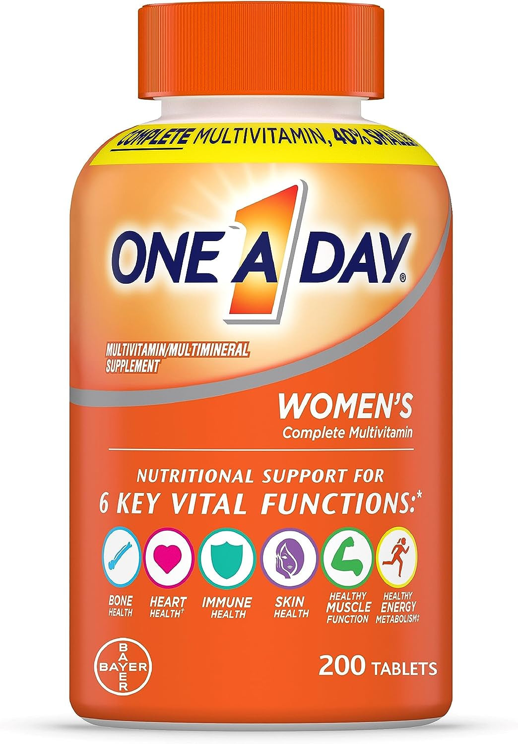 ONE a DAY Womens Complete Daily Multivitamin with Vitamin A, B , C, D, and E, Calcium and Magnesium, Immune Health Support