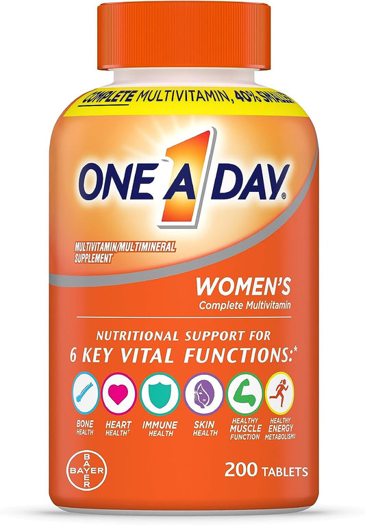 ONE a DAY Womens Complete Daily Multivitamin with Vitamin A, B , C, D, and E, Calcium and Magnesium, Immune Health Support