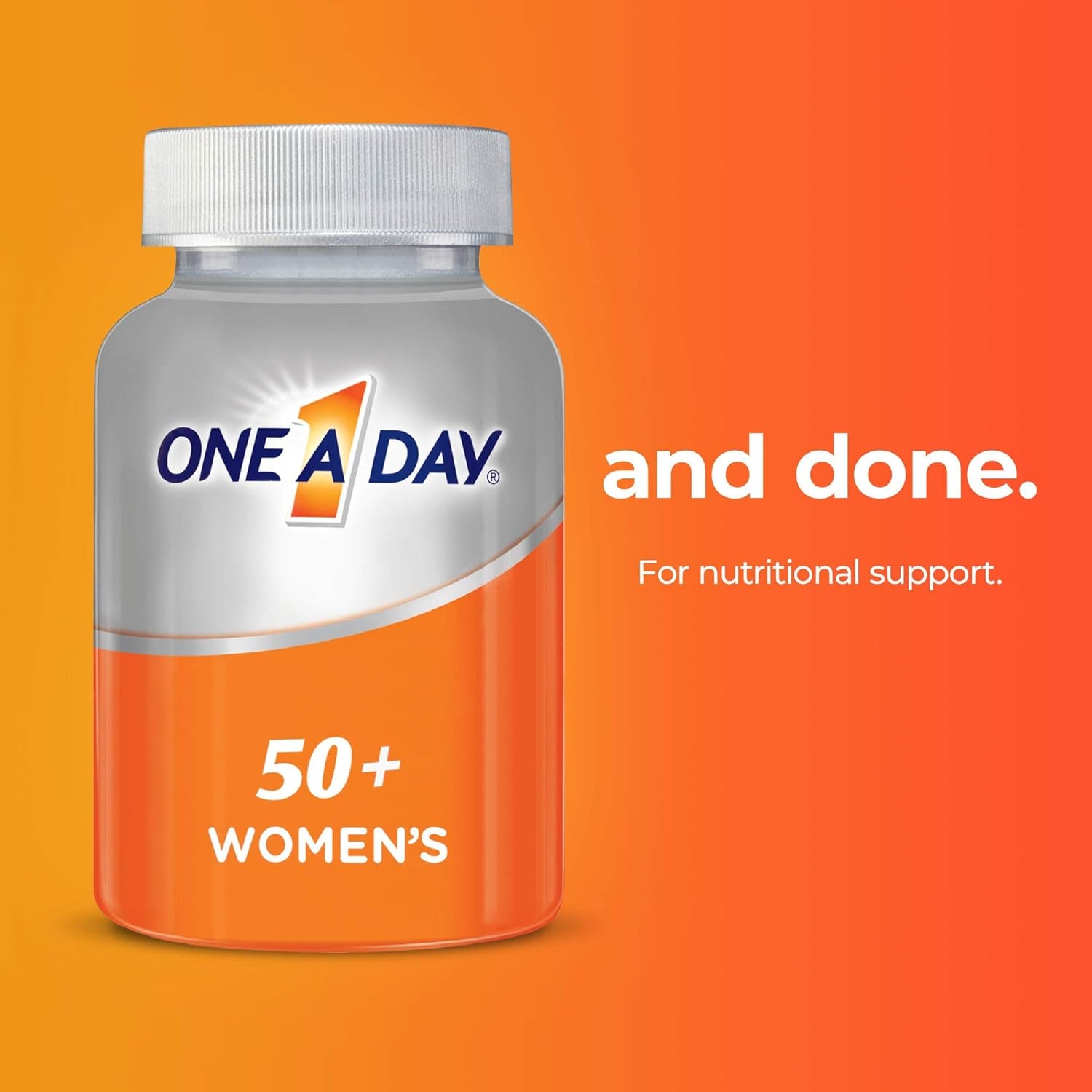 One a Day Women’S 50+ Multivitamins, Multivitamin for Women with Vitamin A, C, D, E and Zinc for Immune Health Support*, Calcium & More, 100 Count