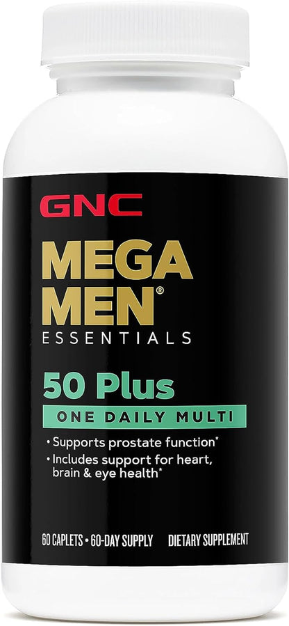 GNC Mega Men 50 plus One Daily Multivitamin, Supports Heart, Brain and Eye Health