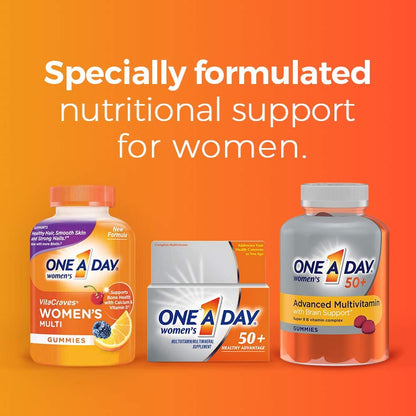 One a Day Women’s 50+ Gummies, Advanced Multivitamin for Women, Vitamins for Brain Support and Immunity Support, Multivitamins with Super 8 B Vitamin Complex, 110 Count