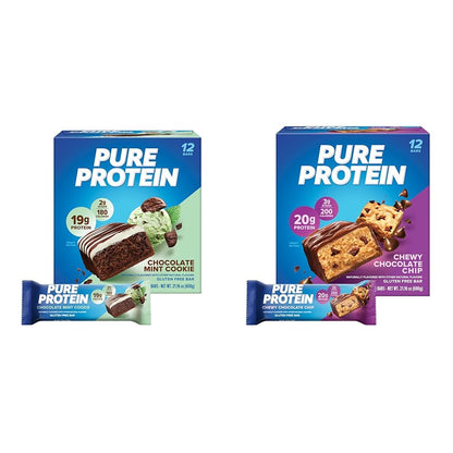 Pure Protein Bars, High Protein, Nutritious Snacks to Support Energy, Low Sugar, Gluten Free, Chocolate Peanut Caramel, 1.76Oz, 12 Count (Pack of 1) (Packaging May Vary)