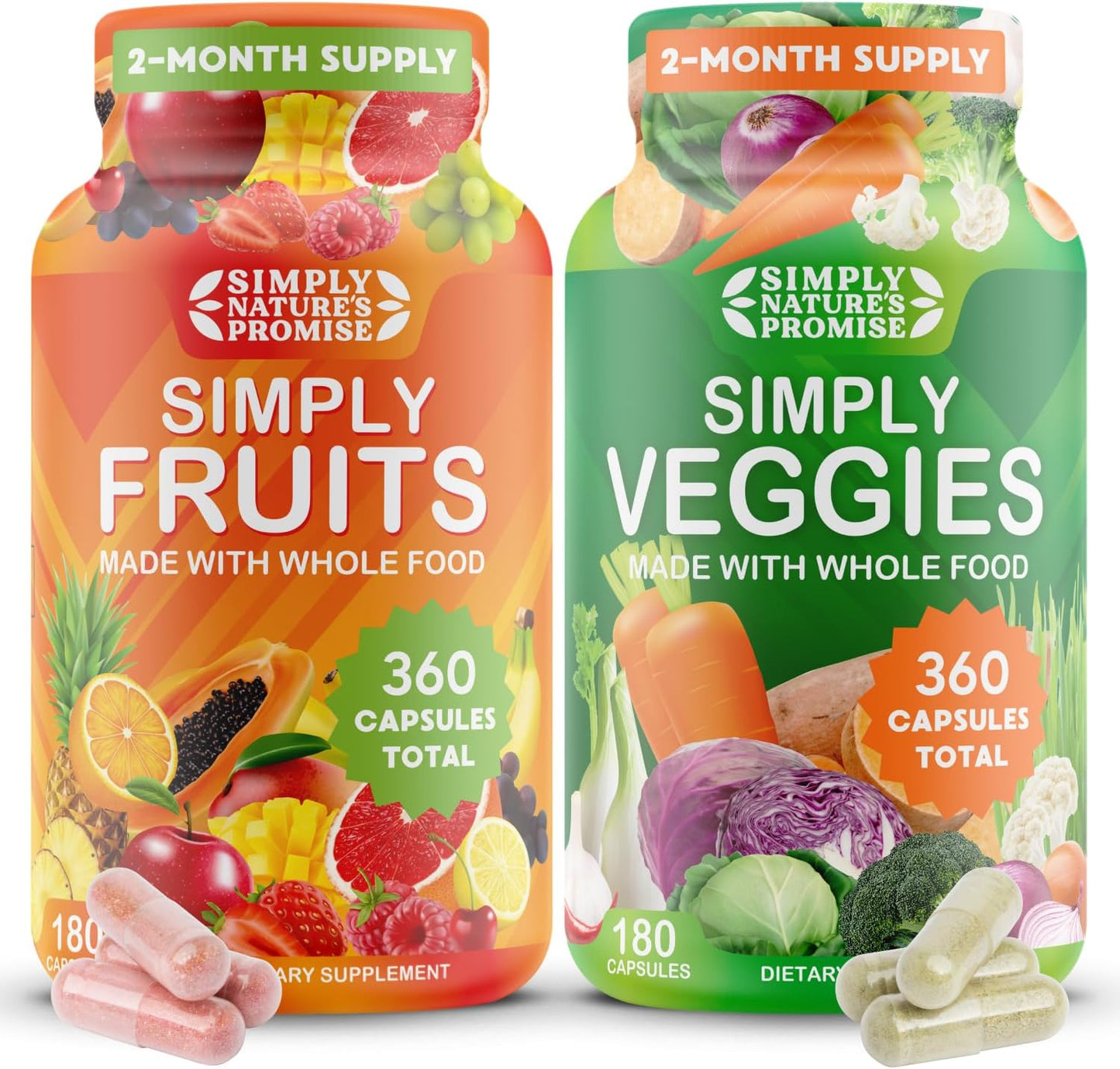 Simply Nature's Promise - Packed with over 40 Different Fruits & Vegetables - Made with Whole Food Superfoods - Bilberry Extract – 100% Soy Free