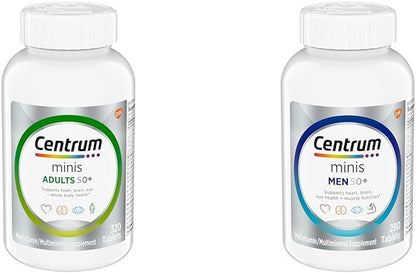 Centrum Minis Silver Multivitamin Tablets for Adults 50 Plus, Men's and Women's Formulas