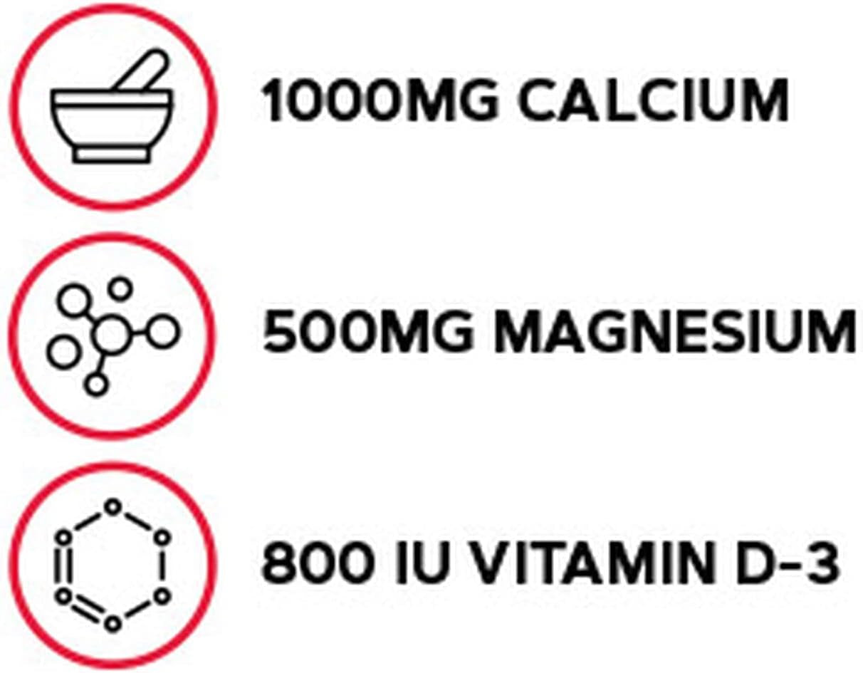 GNC Calcium plus Magnesium & Vitamin D-3 1000Mg | Essential for Building Strong Bones | 180 Count