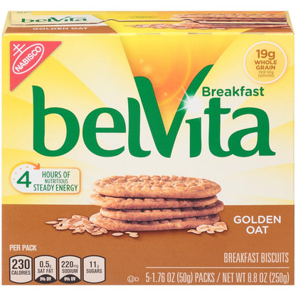 Belvita Cinnamon Brown Sugar Breakfast Biscuits, 8 Packs (4 Biscuits per Pack)