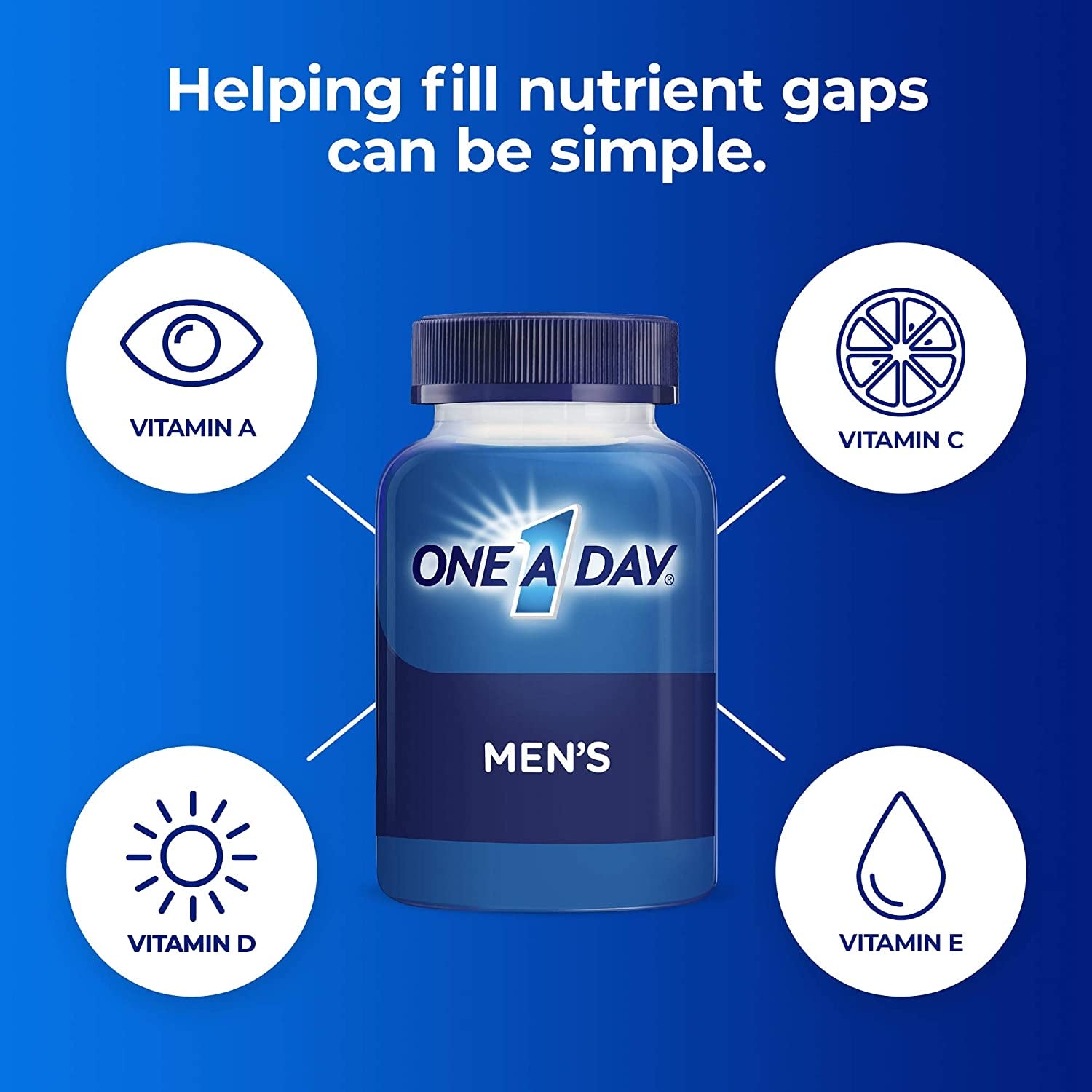 One a Day Men’s Multivitamin Gummies, Multivitamin for Men with Vitamin A, C, D, E, Calcium & More to Support Healthy Muscle Function, Gummies, 80 Count