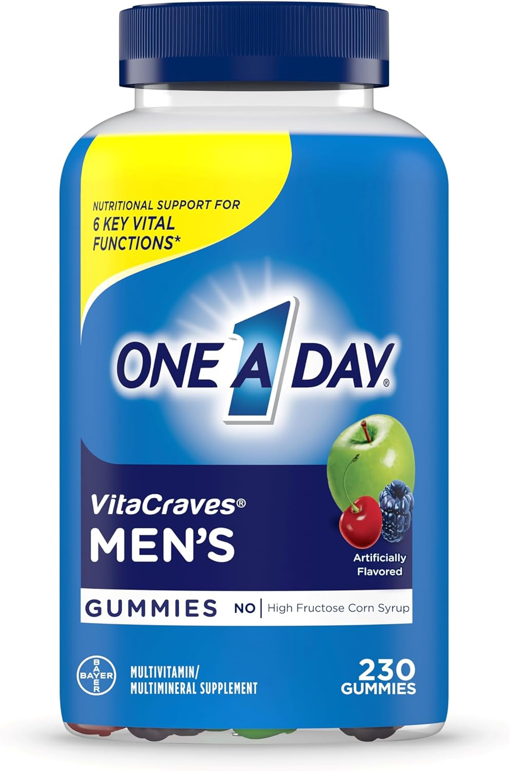 One a Day Men’S Multivitamin Gummies, Multivitamin for Men with Vitamin A, C, D, E, Calcium & More to Support Healthy Muscle Function, Gummies