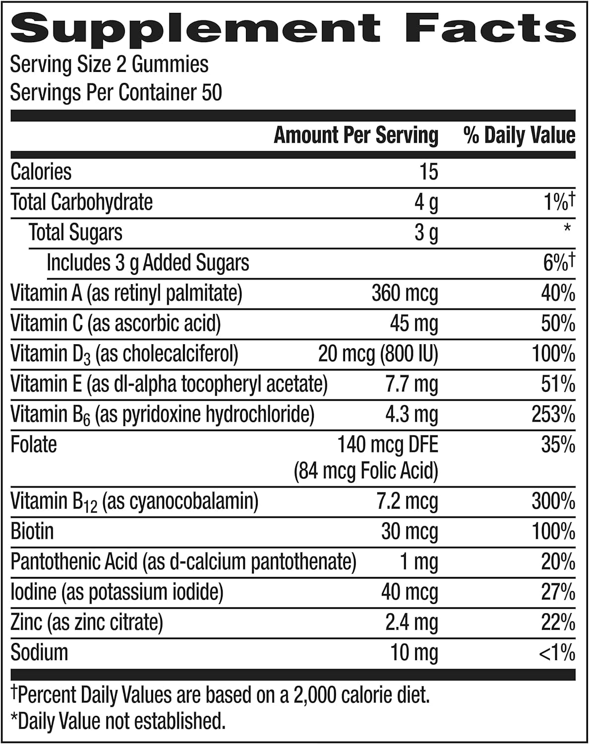 Centrum Men's Multivitamin Gummies, Tropical Fruit Flavors Made from Natural Flavors