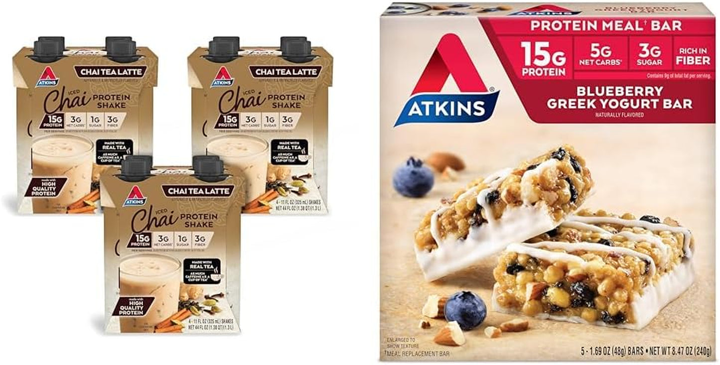 Atkins Protein Shake, 15G Protein, Low Glycemic, 4G Net Carb, 1G Sugar, Keto Friendly