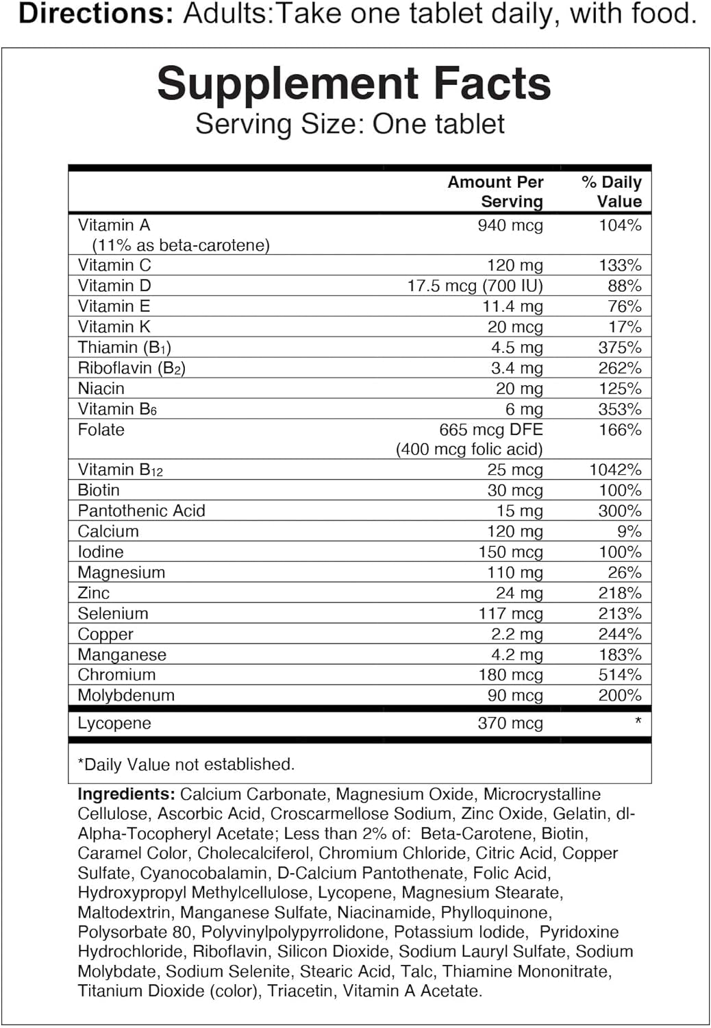 One-A-Day Men's Multivitamin 50+ Daily Essentials | Multivitamin for Men 50 plus Supports Immune Health, Healthy Brain Function & Physical Energy | Vitamins for Men with Vitamin C & Zinc, 150 Count