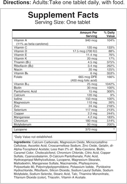 One-A-Day Men's Multivitamin 50+ Daily Essentials | Multivitamin for Men 50 plus Supports Immune Health, Healthy Brain Function & Physical Energy | Vitamins for Men with Vitamin C & Zinc, 150 Count