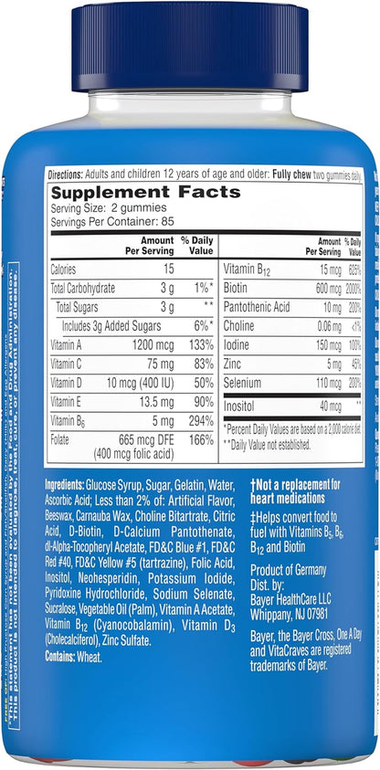 One a Day Men’S Multivitamin Gummies, Multivitamin for Men with Vitamin A, C, D, E, Calcium & More to Support Healthy Muscle Function, Gummies