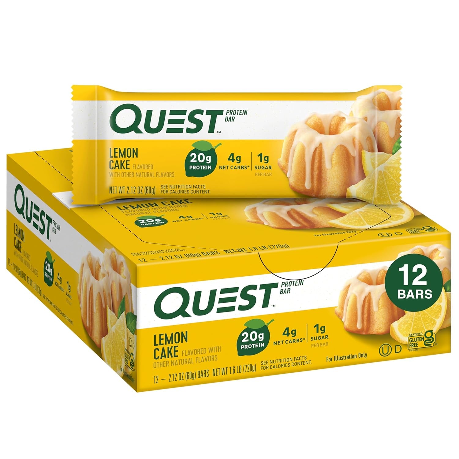 Quest Nutrition Chocolate Peanut Butter Bars, High Protein, Low Carb, Gluten Free, Keto Friendly