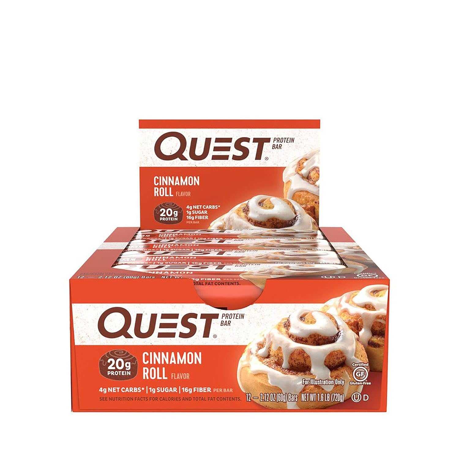 Quest Nutrition Chocolate Peanut Butter Bars, High Protein, Low Carb, Gluten Free, Keto Friendly