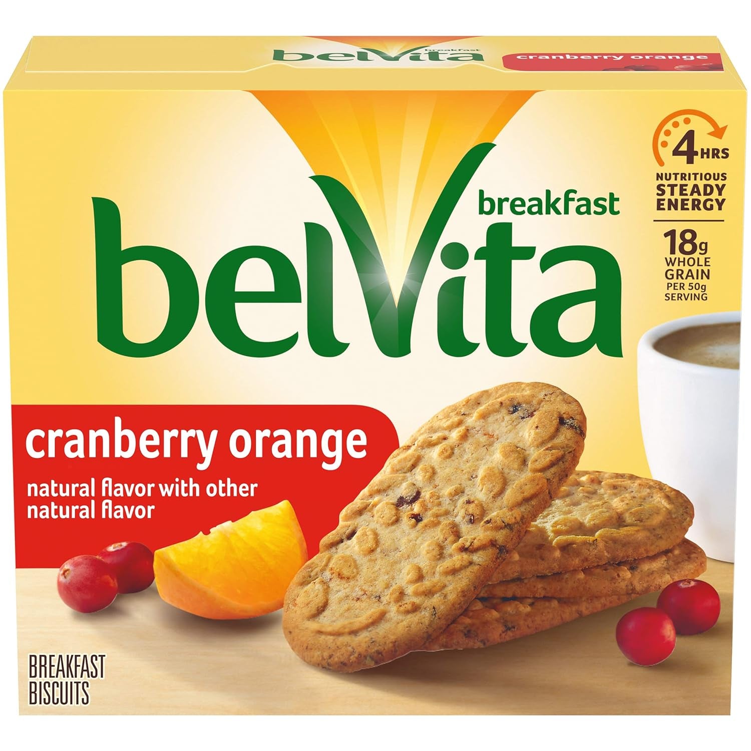 Belvita Cinnamon Brown Sugar Breakfast Biscuits, 8 Packs (4 Biscuits per Pack)