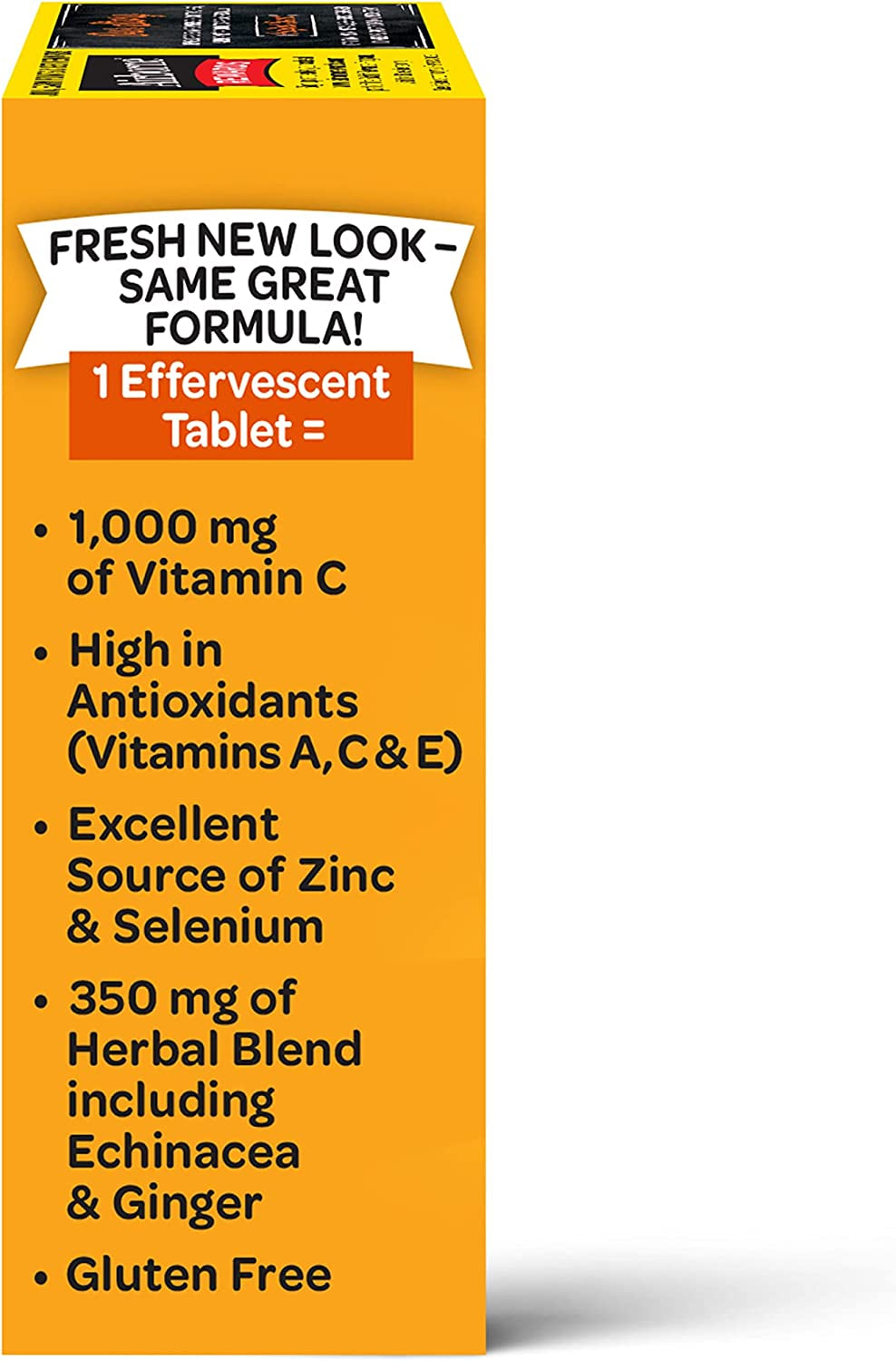 Airborne 1000Mg Vitamin C with Zinc, SUGAR FREE Effervescent Tablets, Immune Support Supplement with Powerful Antioxidants Vitamins a C & E - 30 Fizzy Drink Tablets, Zesty Orange Flavor