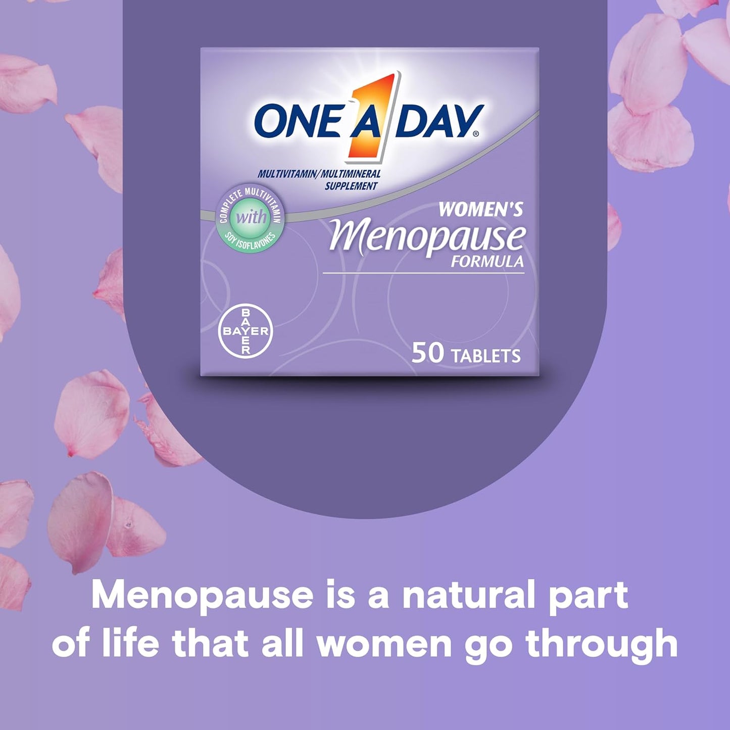 One a Day Women's Menopause Multivitamin with Vitamin A, Vitamin C, Vitamin D, Vitamin E and Zinc for Immune Health Support, Tablet