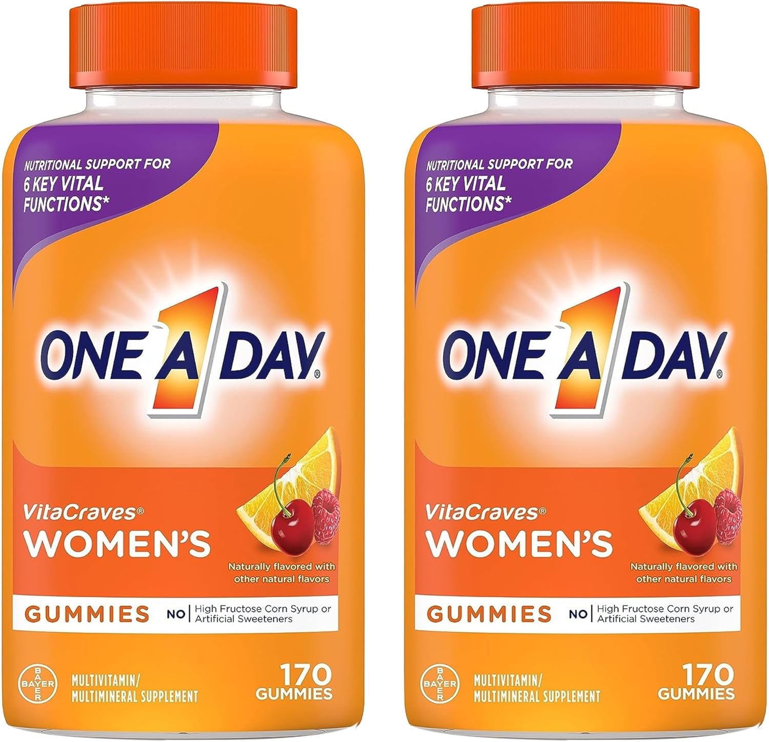 ONE a DAY Womens Multivitamin Gummies - Multi Vitamin Gummies for Women with Vitamin A, C, D, E, Zinc, & More, Specifically Formulated Women'S Multivitamin Gummy, 340 Fruit Gummy Vitamins for Women