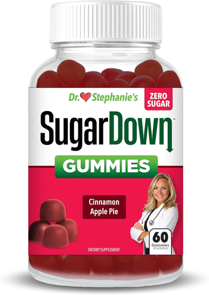 Dr. Stephanie’s Sugardown Gummies – Ceylon & Cassia Cinnamon Supplement - 0G Sugar