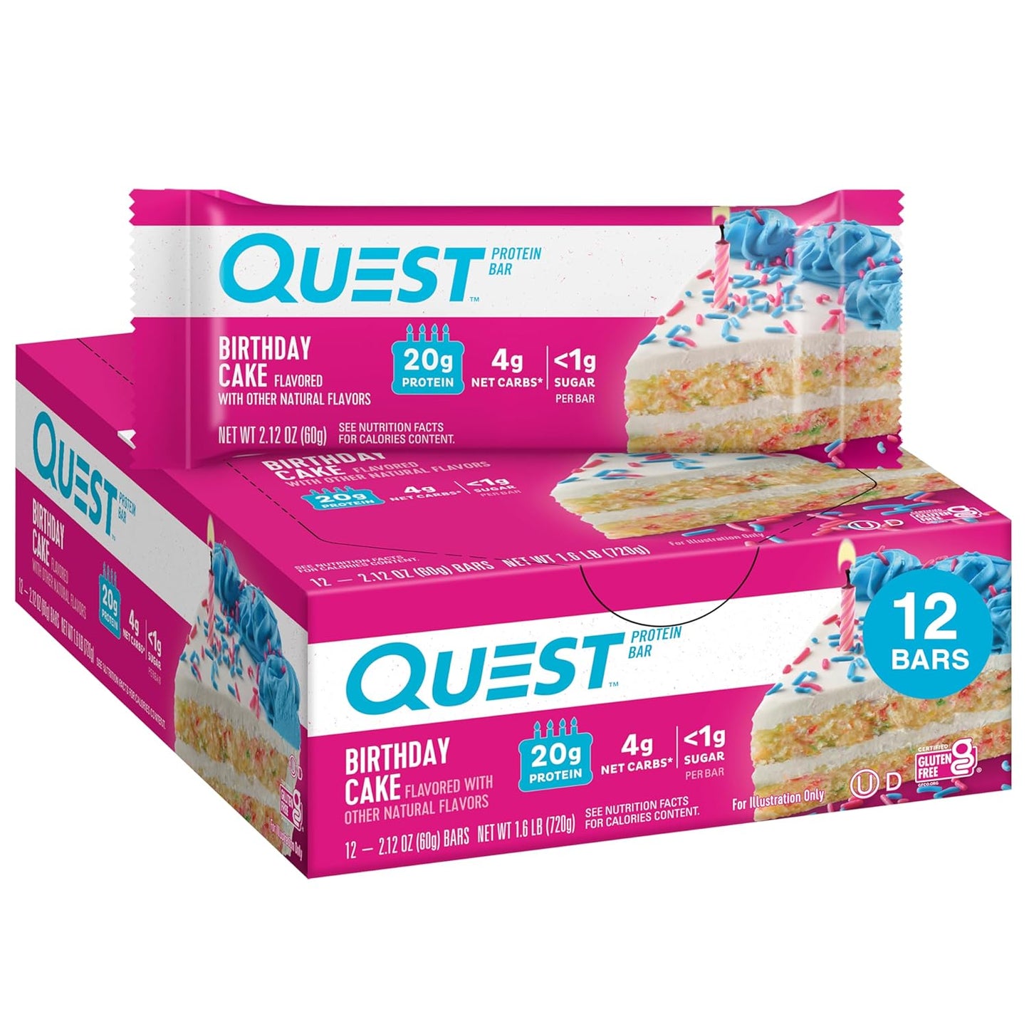 Quest Nutrition Chocolate Peanut Butter Bars, High Protein, Low Carb, Gluten Free, Keto Friendly