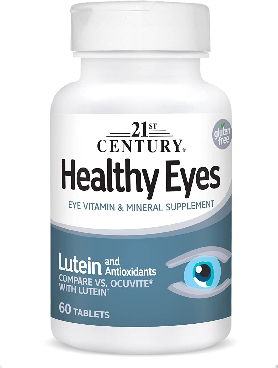 21St Century Healthy Eyes with Lutein Tablets, 60 Count, White (27452)