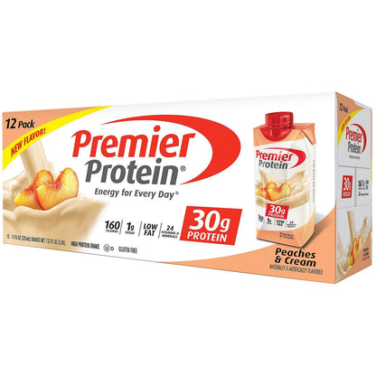 Premier Protein 30G Shakes Strawberries Cream 11 Fluid Ounces, Strawberry Shake, 44 Fl Oz