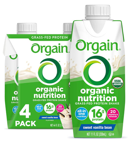 Orgain Organic Nutritional Protein Shake 6G Grass Fed Whey Protein, Meal Replacement, 20 Vitamins & Minerals, Fruits & Vegetables, Gluten Free, Non-Gmo, 11 Fl Oz (12 Pack)