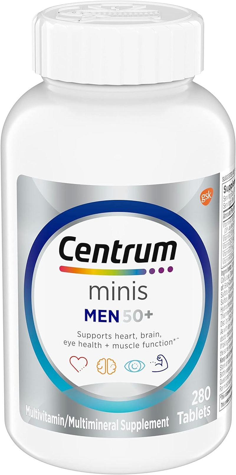 Centrum Minis Silver Multivitamin Tablets for Adults 50 Plus, Men's and Women's Formulas