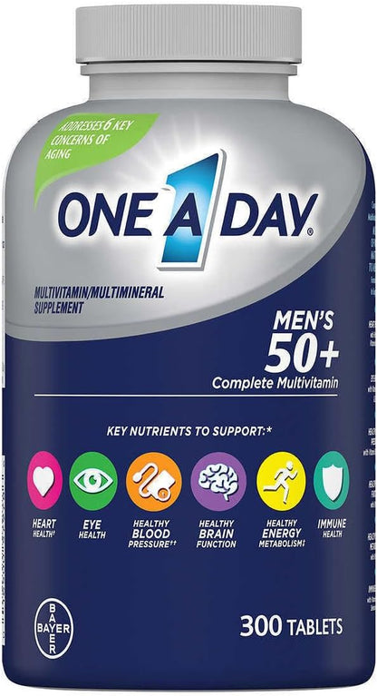 One a Day Men'S 50 plus Advantage Multi-Vitamins Tablet, Specialpack of 300 Count