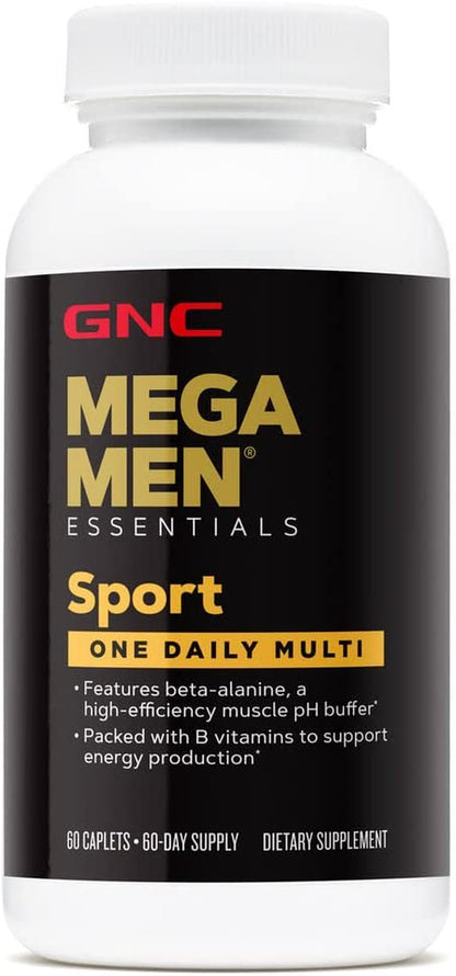 GNC Mega Men Sport Energy Daily Multivitamin - 60 Caplets (60 Servings)