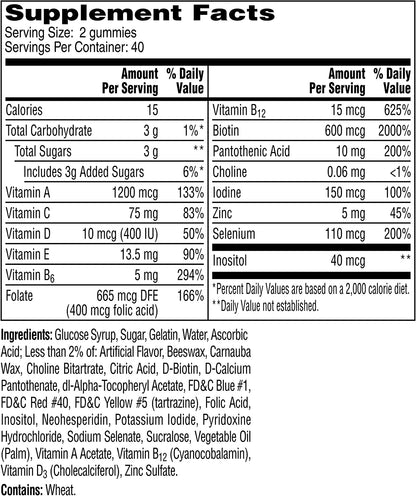 One a Day Men’s Multivitamin Gummies, Multivitamin for Men with Vitamin A, C, D, E, Calcium & More to Support Healthy Muscle Function, Gummies, 80 Count