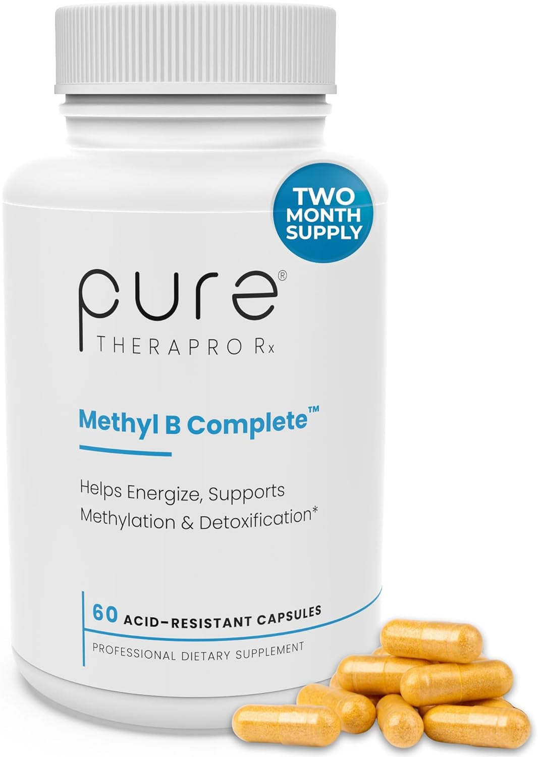 Methyl B Complete - Methylated B Complex Vitamins 5-MTHF Folate Supplement, B12 Methylcobalamin, B2, B6 & TMG Trimethylglycine, Methylfolate Folic Acid - Made in the USA