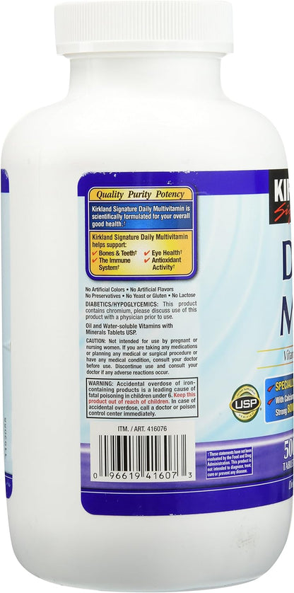 Kirkland Signature Daily Multi, 500 Tablets (2 Pack)