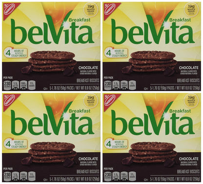 Belvita Cinnamon Brown Sugar Breakfast Biscuits, 8 Packs (4 Biscuits per Pack)