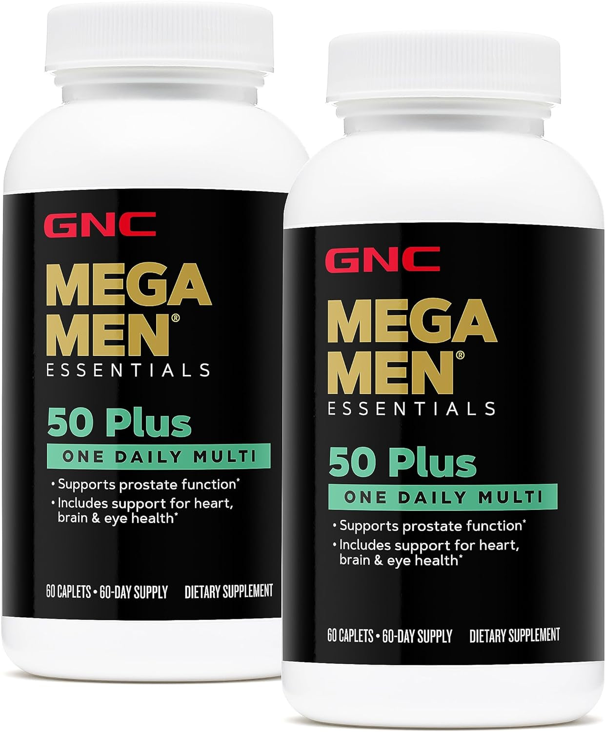 GNC Mega Men 50 plus One Daily Multivitamin, Supports Heart, Brain and Eye Health