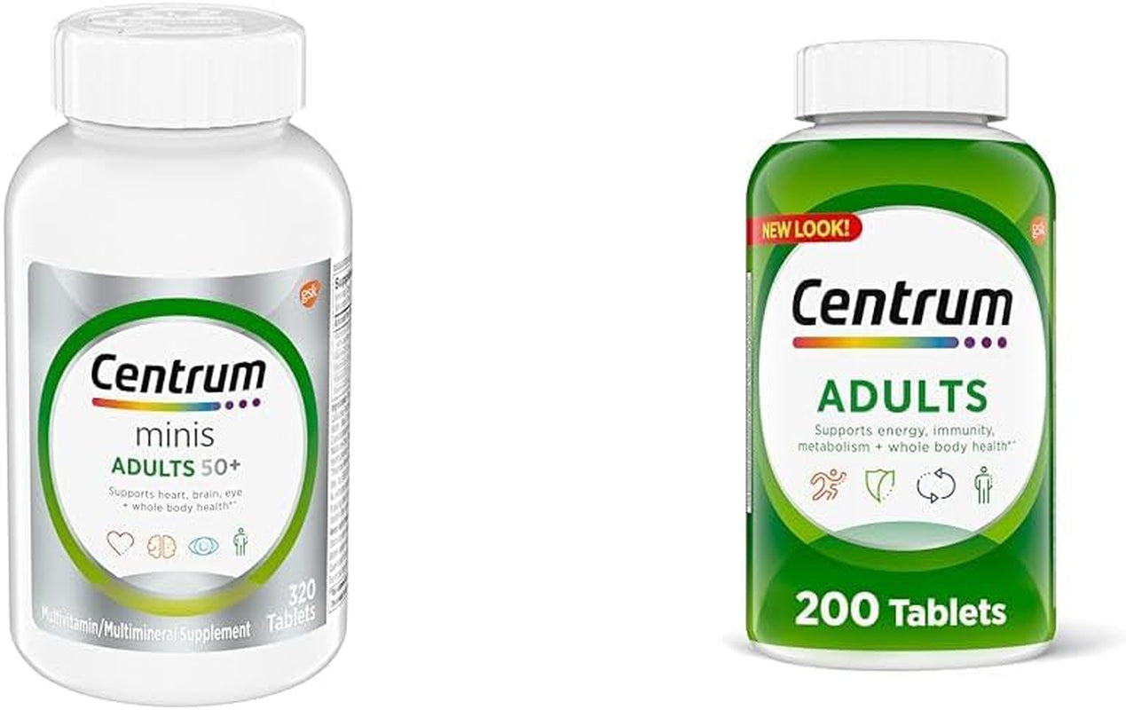 Centrum Minis Silver Multivitamin Tablets for Adults 50 Plus, Men's and Women's Formulas