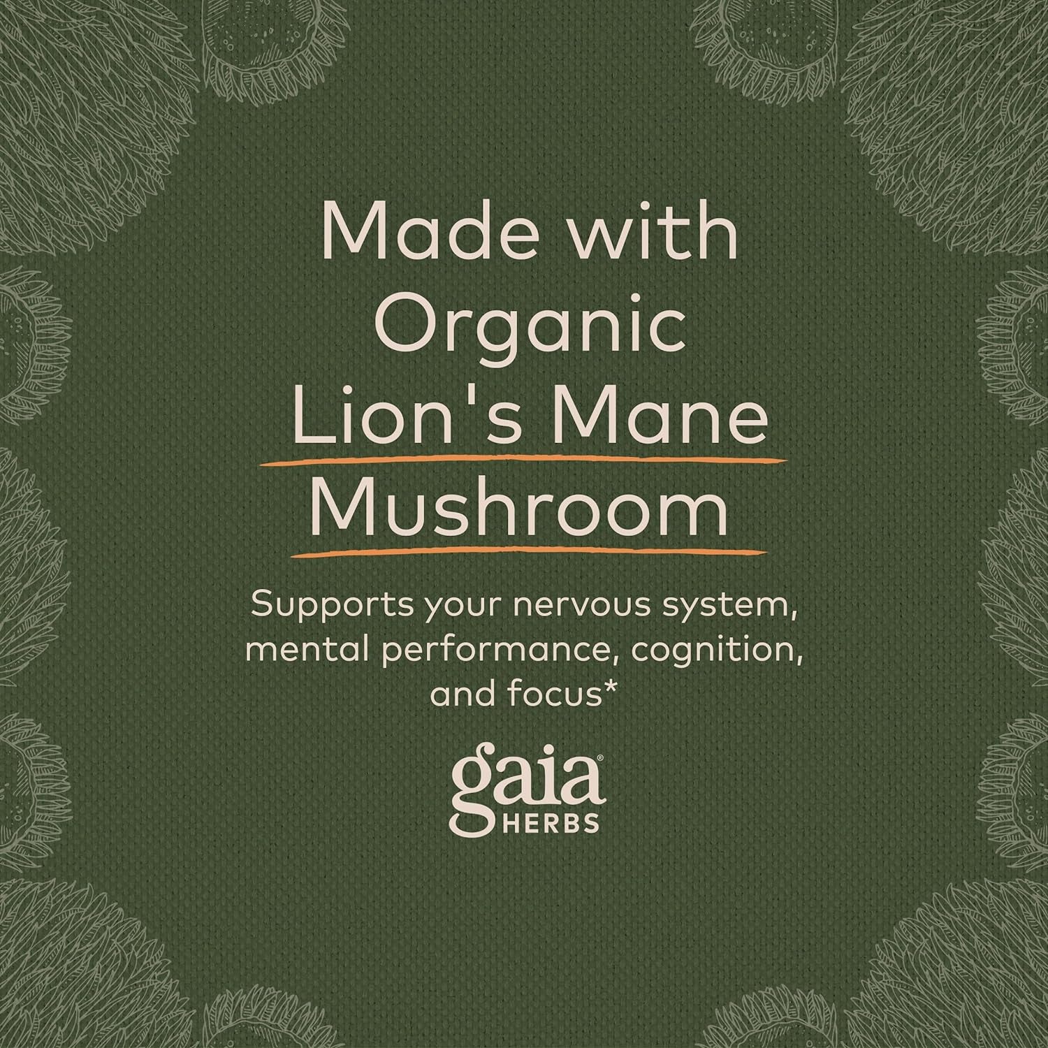 Gaia Herbs, Lions Mane Mushroom