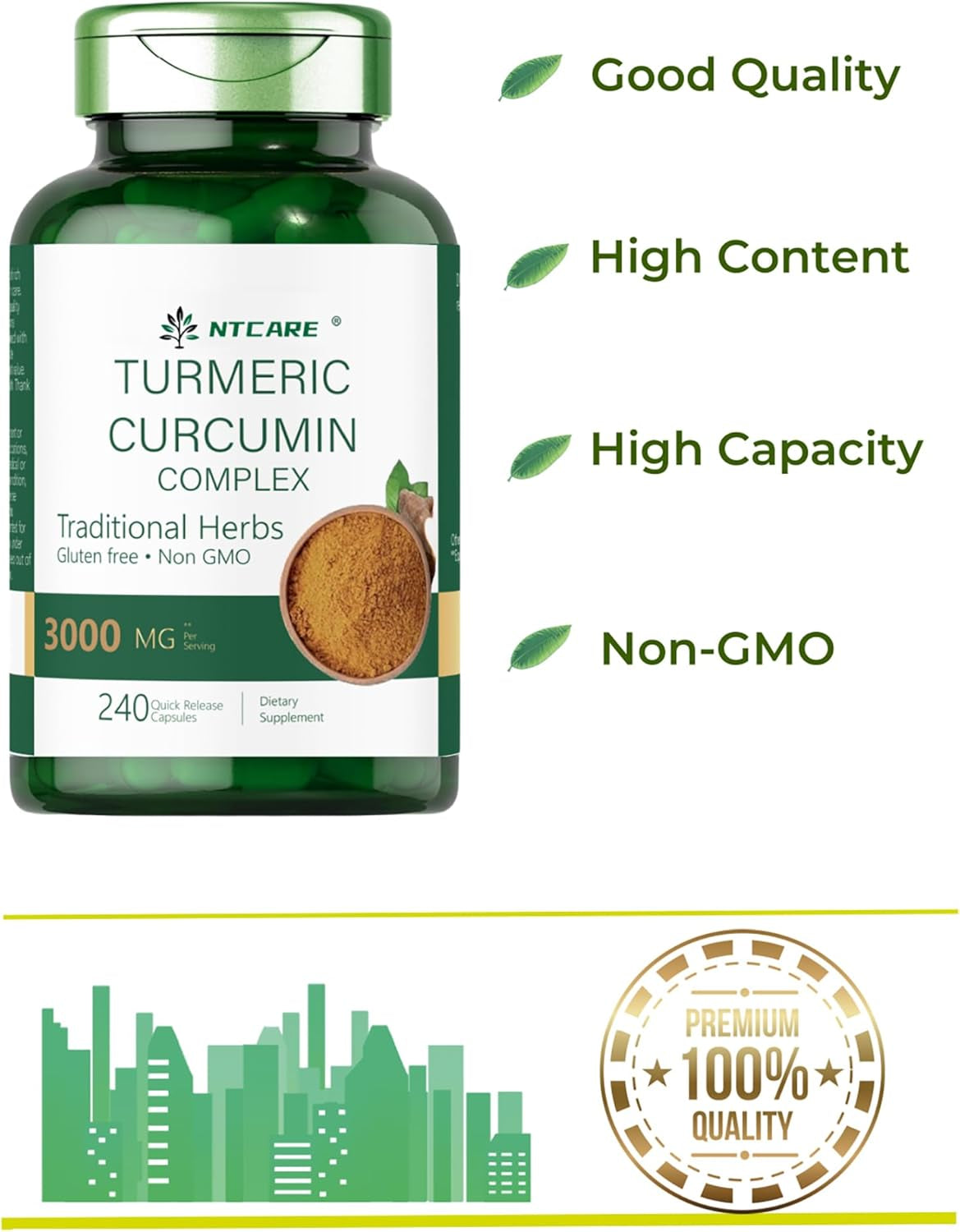 Turmeric Curcumin with Black Pepper 3000Mg |Joint Support | 240 Capsules | Turmeric Complex Supplement | Non-Gmo, Gluten Free