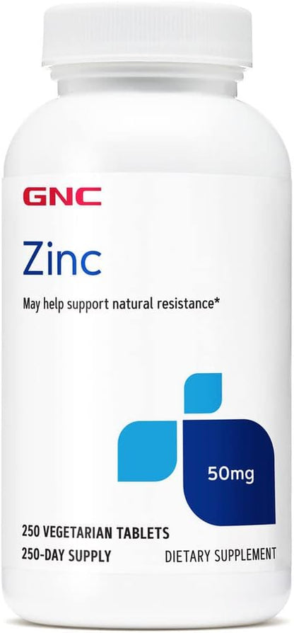 GNC Zinc 50Mg | Supports Natural Resistance in Immune System | 250 Count