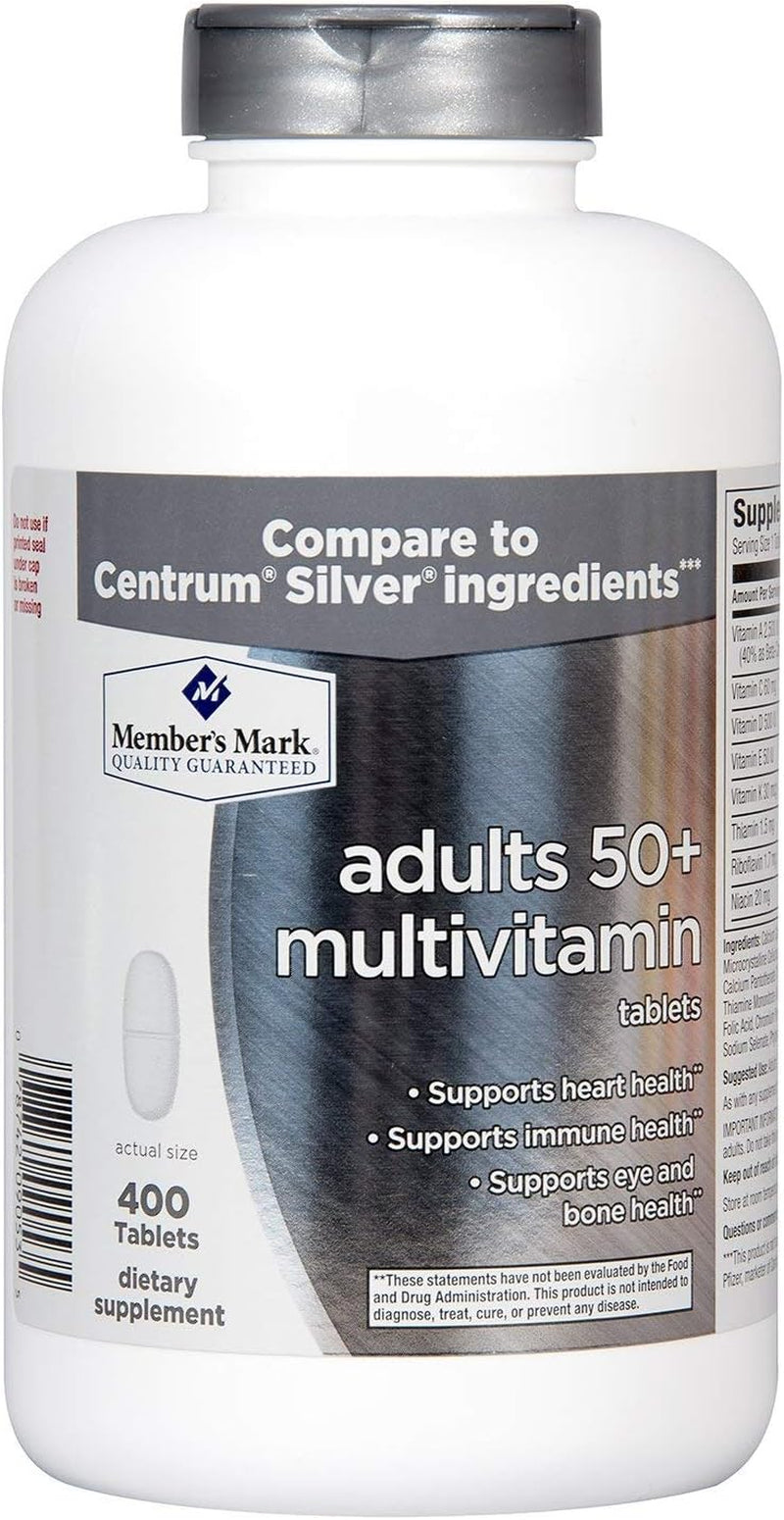 Member's Mark Daily Multivitamin Tablet (Adults 50+ Multivitamin 400 Count)