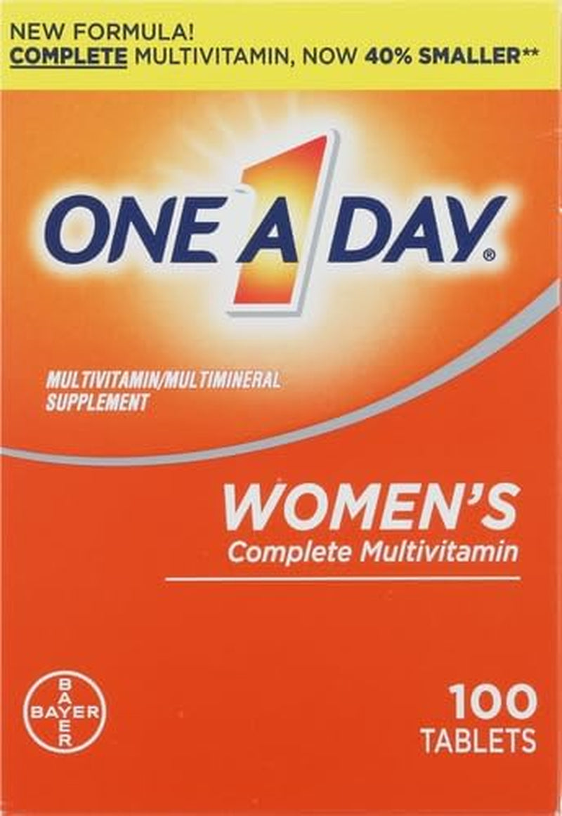 One a Day Women’s Multivitamin, Supplement with Vitamin A, Vitamin C, Vitamin D, Vitamin E and Zinc for Immune Health Support, B12, Biotin, Calcium & More, Tablet, 100 Count