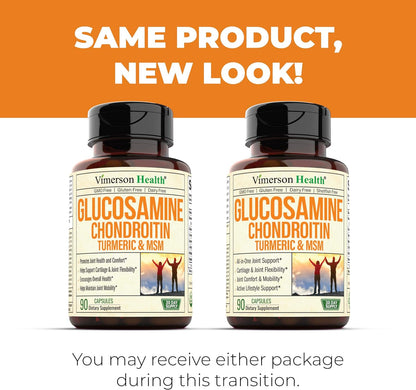 Glucosamine Chondroitin MSM Turmeric Boswellia - Joint Support Supplement. Antioxidant Properties. Helps with Inflammatory Response. Occasional Discomfort Relief for Back, Knees & Hands. 90 Capsules