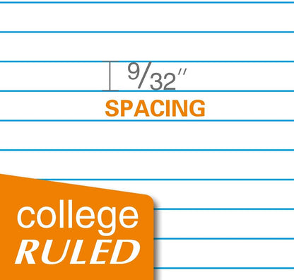 Kaisa Loose Leaf Paper Filler Paper 8X10.5 Inches, College Ruled, 3-Hole Punched for 3-Ring Binder, 150 Sheets/Pack (3 Pack) F15001C