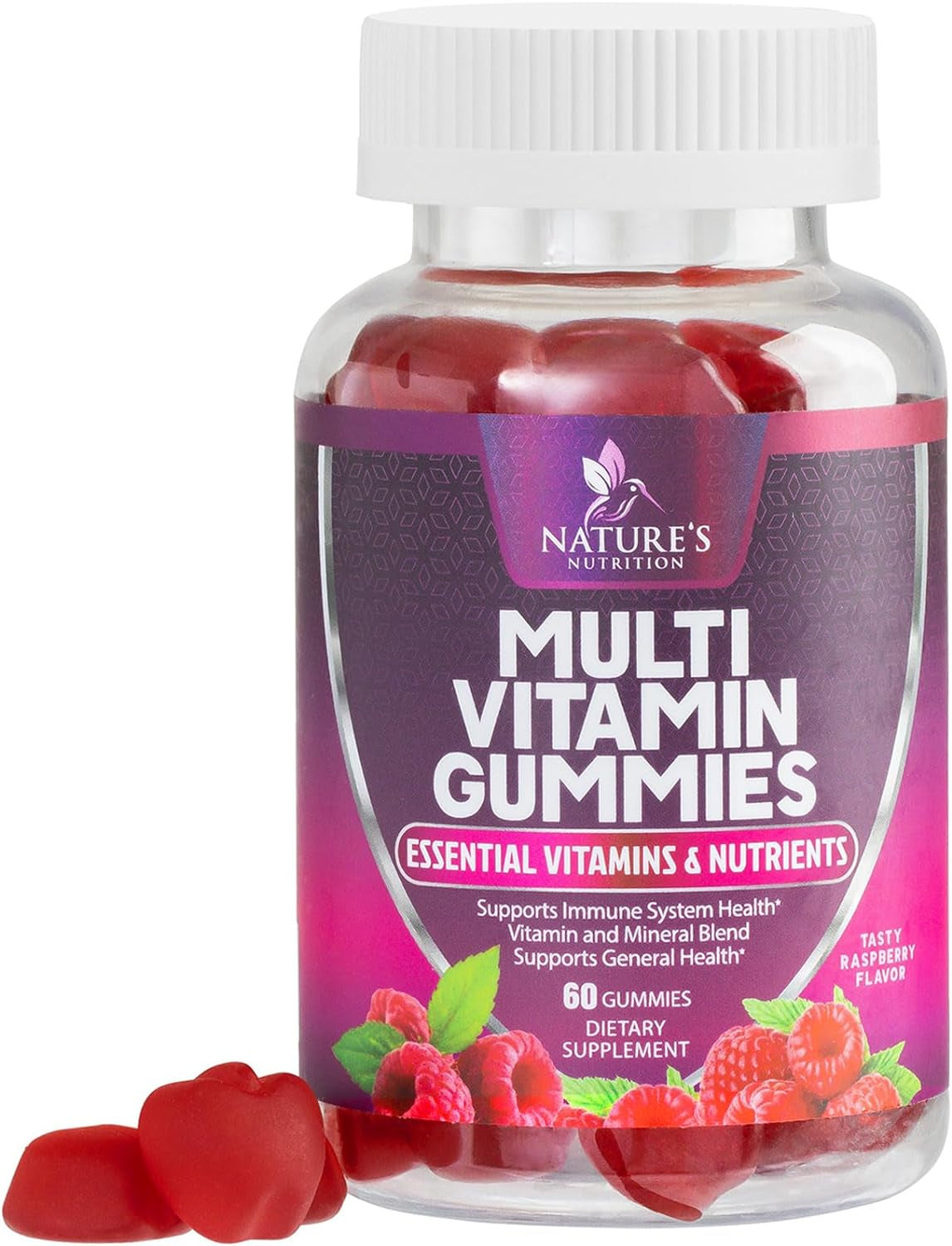 Multivitamin Gummies, Extra Strength Daily Multi Vitamin Gummy for Women & Men with Vitamins A, C, D, E, B6, B12, Zinc & Antioxidants Supplement for Immune Health Support, Non-Gmo