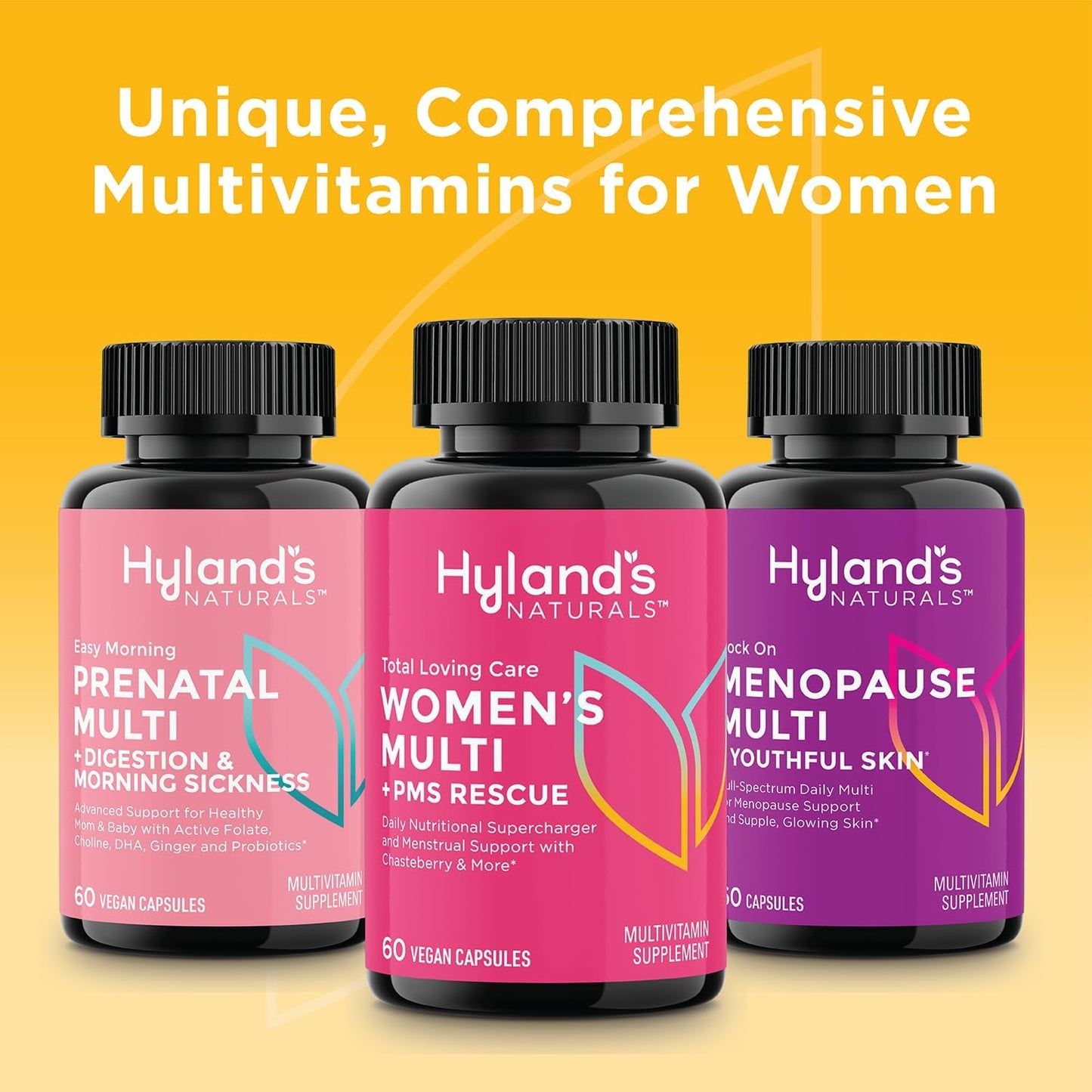 Hyland's Total Loving Care Multivitamin for Women + PMS Rescue with L-Theanine for Focus & Stress Relief Support with Chasteberry & Dong Quai for Menstrual Support