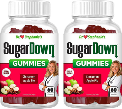 Dr. Stephanie’s Sugardown Gummies – Ceylon & Cassia Cinnamon Supplement - 0G Sugar