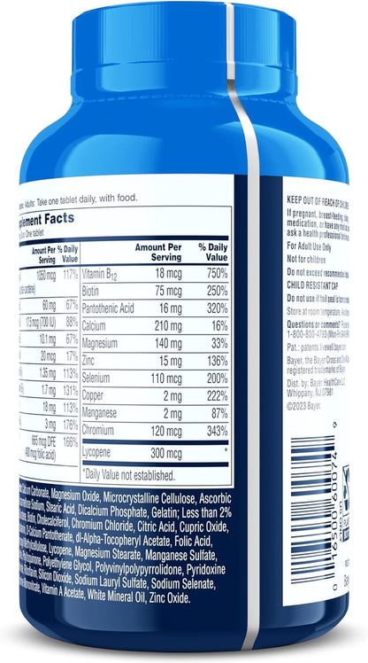 One-A-Day Men’s Multivitamin Daily Essentials, Multivitamin for Men Tablet, Supports Healthy Muscle Function, Physical Energy, and Immune Health with Vitamin B12, Vitamin C, and Zinc, 150 Count​