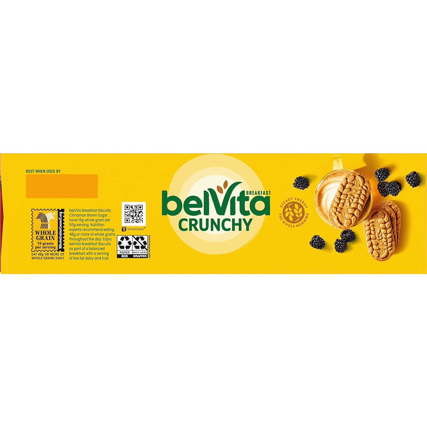 Belvita Cinnamon Brown Sugar Breakfast Biscuits, 8 Packs (4 Biscuits per Pack)